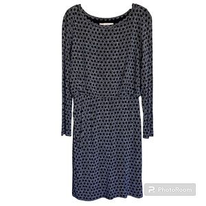 Ann Taylor Loft Classic Black & White Long Sleeve Dress.Work or Fun! Size Medium